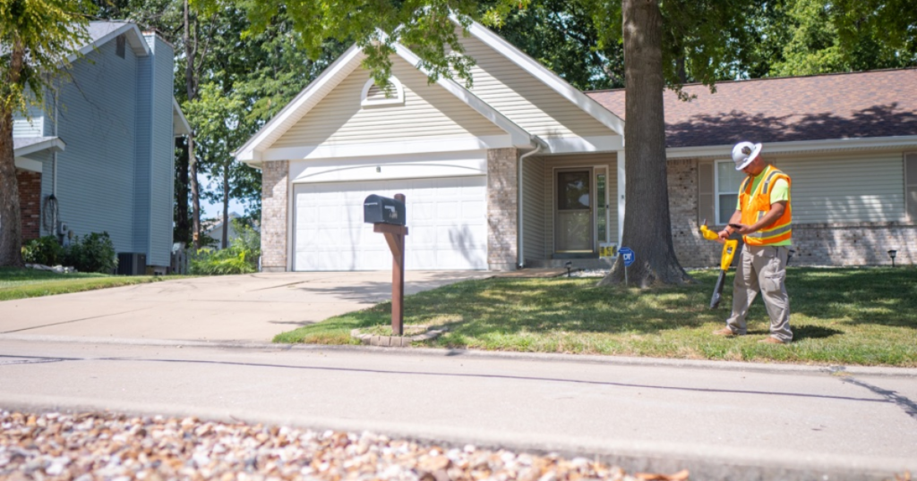 how deep utility lines are buried in residential areas